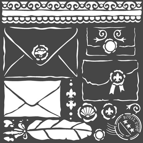 Stamperia Media Stencil Letters (KSTDQ57)