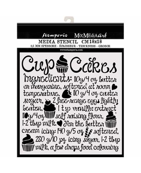 Stamperia Media Stencil Cupcake (KSTDQ60)