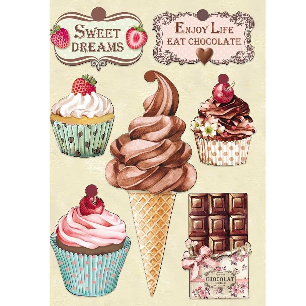 Stamperia Colored Wooden Shapes A5 Sweety (KLSP078) Stamperia Colored Wooden Shapes A5 Sweety (KLSP078)