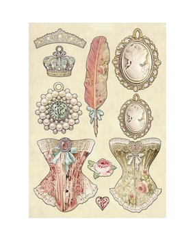 Stamperia Colored Wooden Shapes A5 Princess's Jewellery (KLSP081)