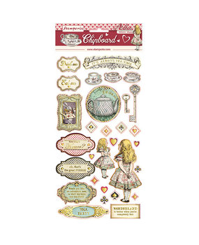 Stamperia Chipboard Alice Gold (DFLCB12G) Stamperia Chipboard Alice Gold (DFLCB12G)