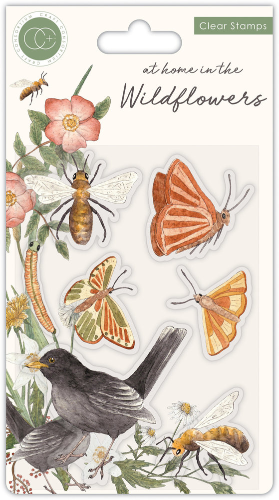 Craft Consortium At Home in the Wildflowers Bees & Butterflies Clear Stamps (CCSTMP037) Craft Consortium At Home in the Wildflowers Bees & Butterflies Clear Stamps (CCSTMP037)