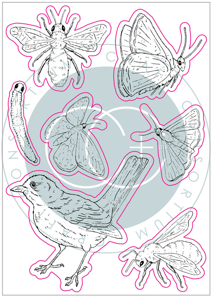 Craft Consortium At Home in the Wildflowers Bees & Butterflies Clear Stamps (CCSTMP037) Craft Consortium At Home in the Wildflowers Bees & Butterflies Clear Stamps (CCSTMP037)