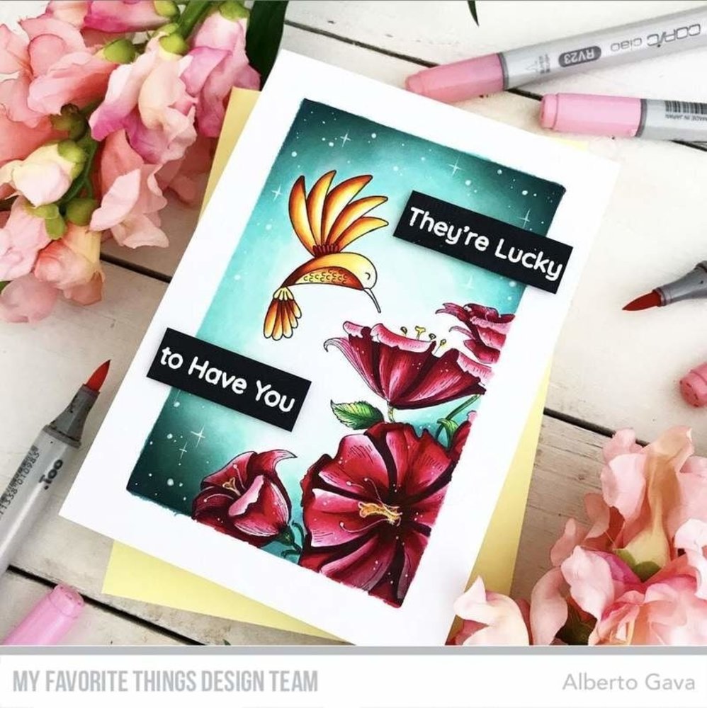 My Favorite Things Floral Fantasy Rubber Stamp (BG-118)