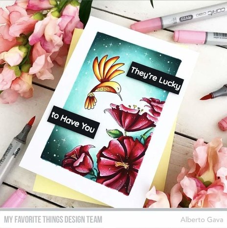 My Favorite Things Floral Fantasy Rubber Stamp (BG-118)