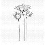 My Favorite Things Fine-Lined Floral Rubber Stamp (BG-119)