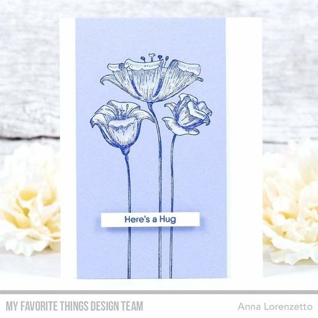 My Favorite Things Fine-Lined Floral Rubber Stamp (BG-119)