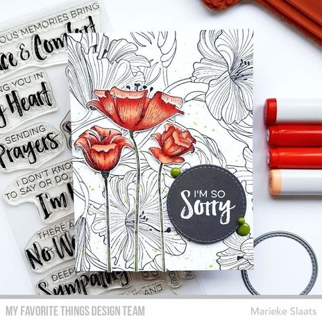 My Favorite Things Fine-Lined Floral Rubber Stamp (BG-119)