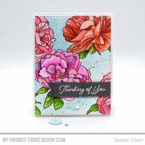 My Favorite Things Fanciful Roses Rubber Background Stamp (BG-120)