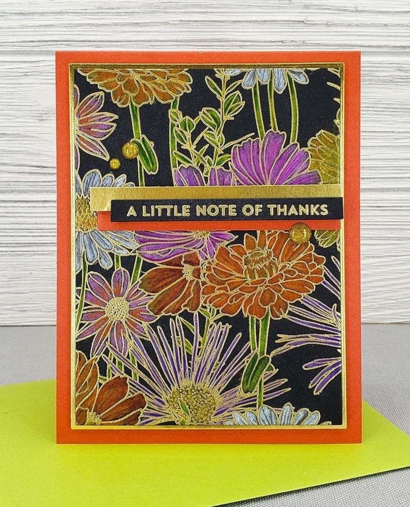 My Favorite Things Flower Field Rubber Background Stamp (BG-126)