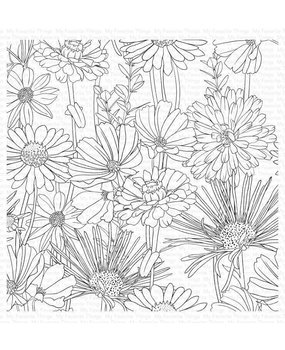 My Favorite Things Flower Field Rubber Background Stamp (BG-126) My Favorite Things Flower Field Rubber Background Stamp (BG-126)