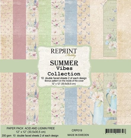 Reprint Summer Vibes 12x12 Inch Paper Pack (CRP019) Reprint Summer Vibes 12x12 Inch Paper Pack (CRP019)