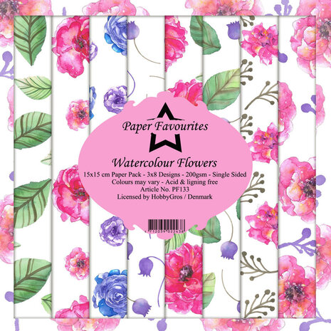 Paper Favourites Watercolour Flowers 6x6 Inch Paper Pack (PF133) Paper Favourites Watercolour Flowers 6x6 Inch Paper Pack (PF133)