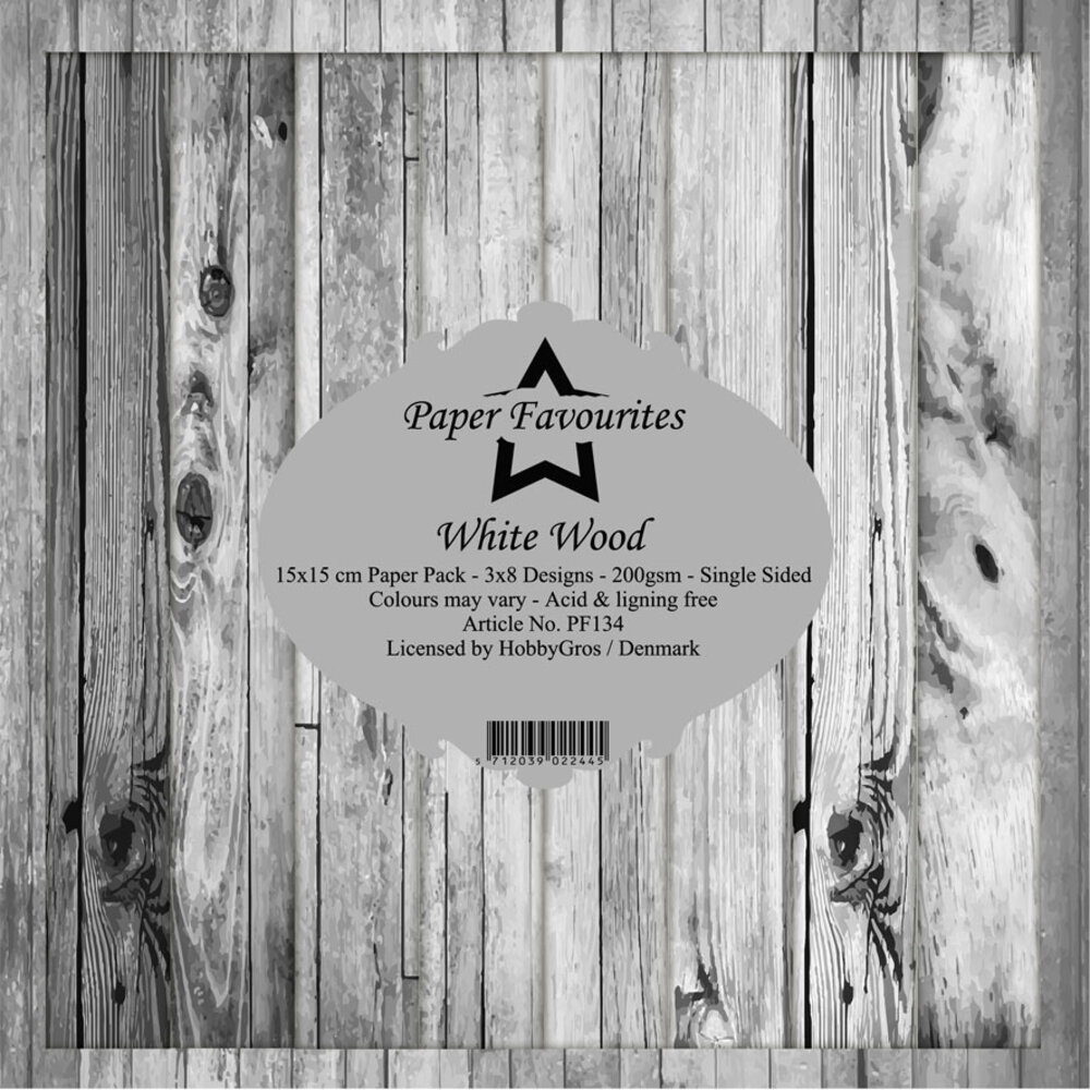 Paper Favourites White Wood 6x6 Inch Paper Pack (PF134) Paper Favourites White Wood 6x6 Inch Paper Pack (PF134)