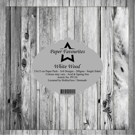 Paper Favourites White Wood 6x6 Inch Paper Pack (PF134) Paper Favourites White Wood 6x6 Inch Paper Pack (PF134)