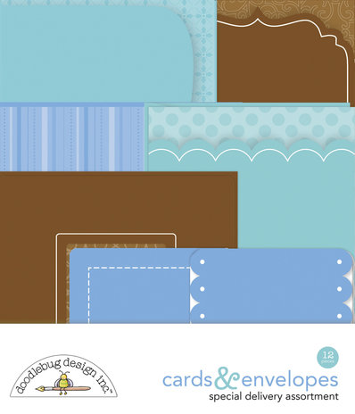 Doodlebug Design Inc. Baby Boy Cards & Envelopes (12pcs) (6865)