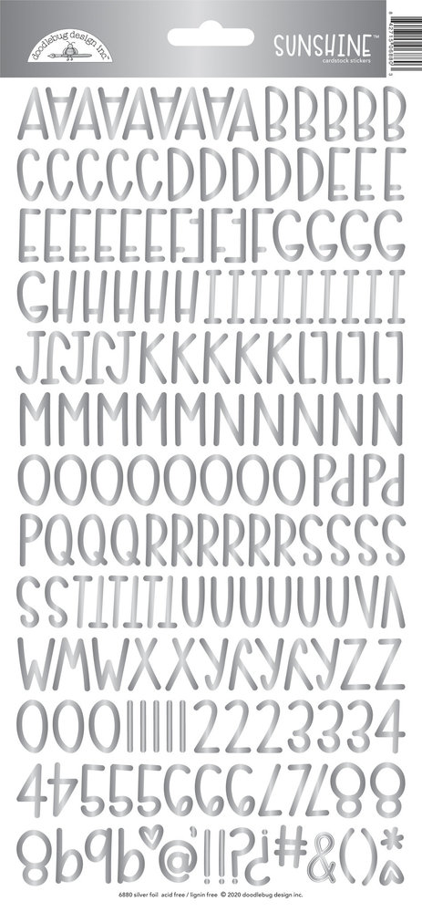 Doodlebug Design Inc. Silver Foil Sunshine Stickers (6880) Doodlebug Design Inc. Silver Foil Sunshine Stickers (6880)