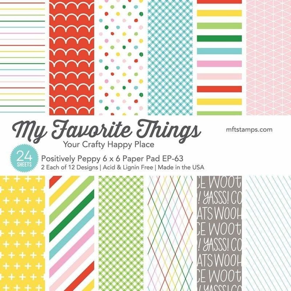 My Favorite Things Positively Peppy 6x6 Inch Paper Pad (EP-63)