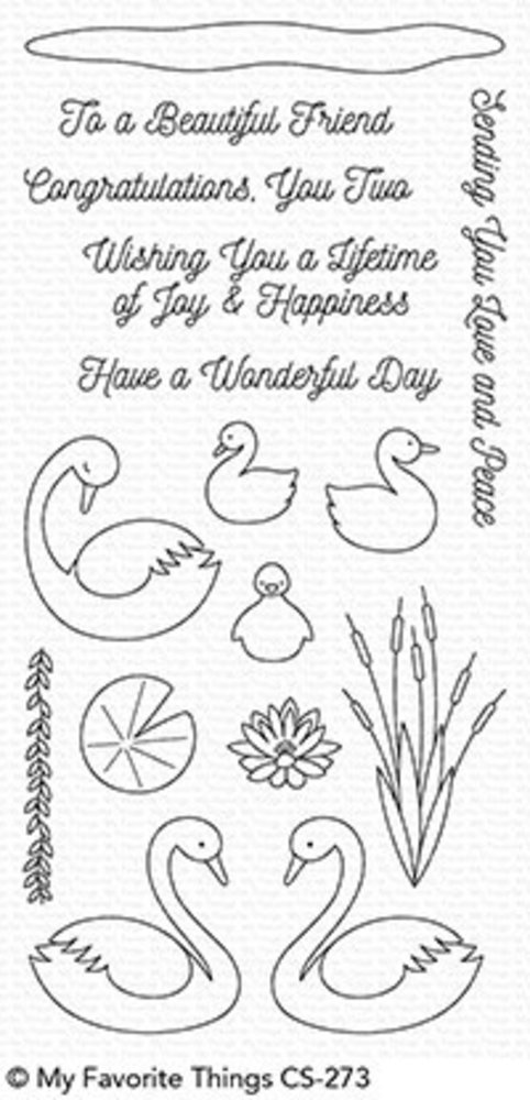 My Favorite Things Splendid Swans Clear Stamps (CS-273)
