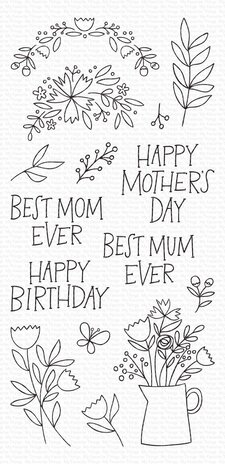 My Favorite Things Mother's Day Bouquet Clear Stamps (CS-470) My Favorite Things Mother's Day Bouquet Clear Stamps (CS-470)