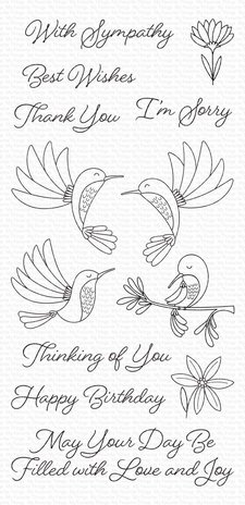 My Favorite Things Happy Hummingbirds Clear Stamps (CS-473)
