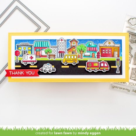 Lawn Fawn Village Heroes Clear Stamps (LF2327) Lawn Fawn Village Heroes Clear Stamps (LF2327)