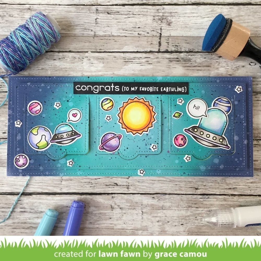 Lawn Fawn Small Slimline with Lift the Flaps Dies (LF2358)