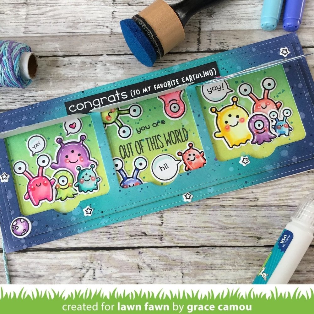 Lawn Fawn Small Slimline with Lift the Flaps Dies (LF2358)