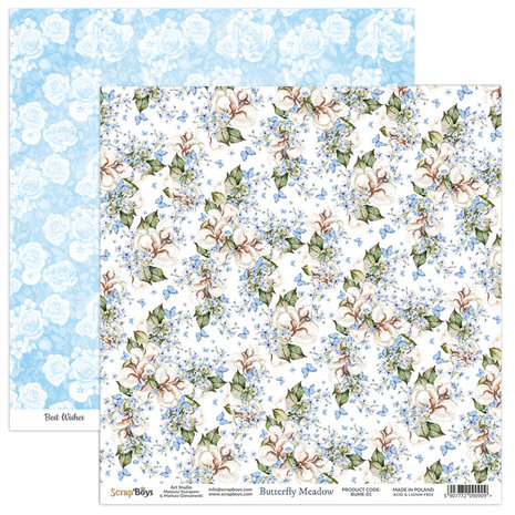 ScrapBoys Butterfly Meadow 12x12 Inch Paper Set (BUME-08)