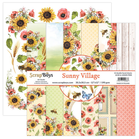 ScrapBoys Sunny Village 6x6 Inch Paper Pad (SUVI-09)