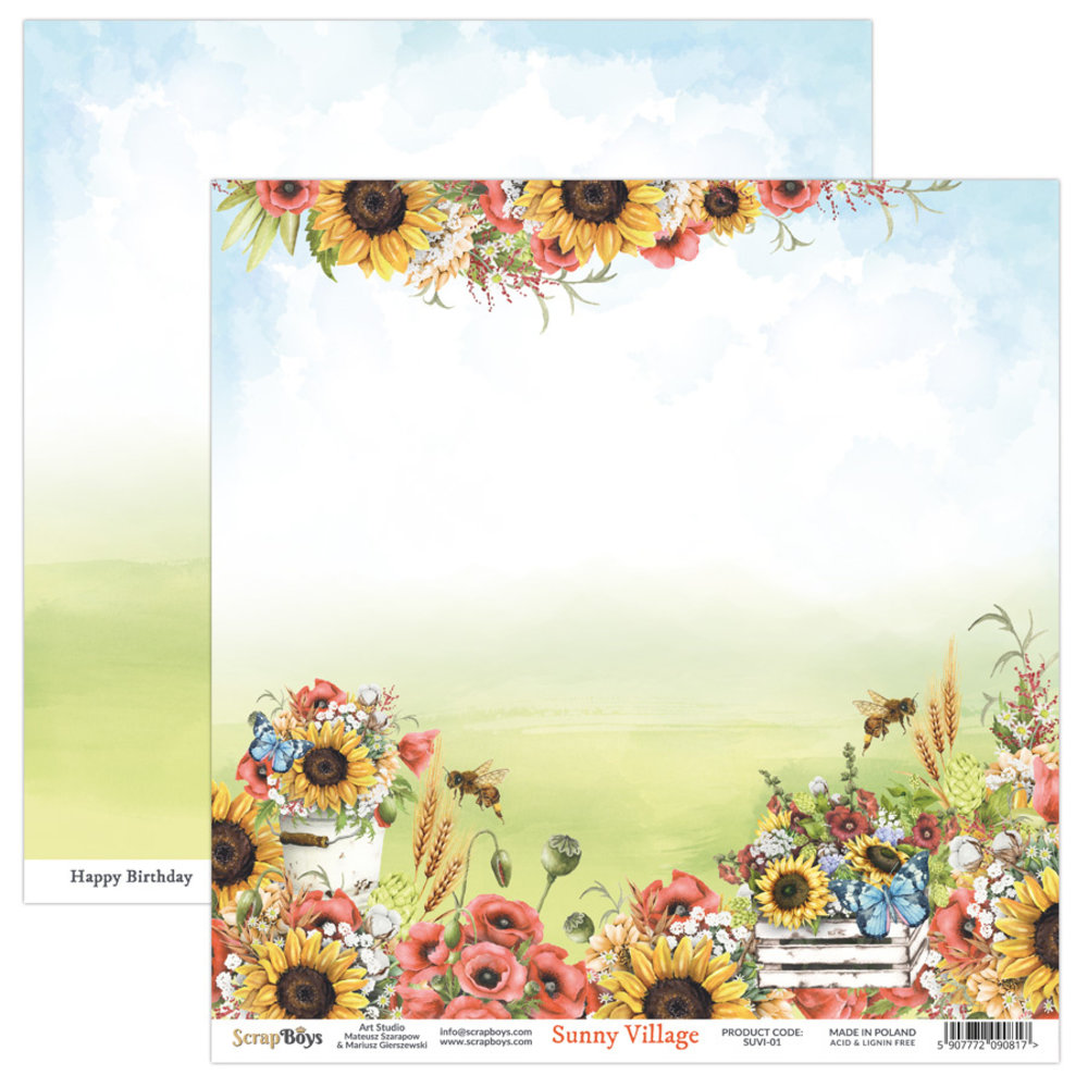 ScrapBoys Sunny Village 6x6 Inch Paper Pad (SUVI-09)