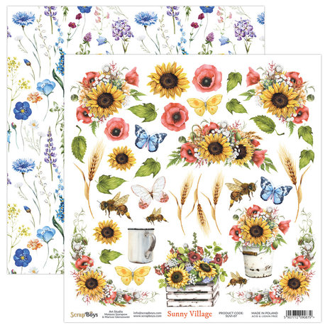ScrapBoys Sunny Village 6x6 Inch Paper Pad (SUVI-09)
