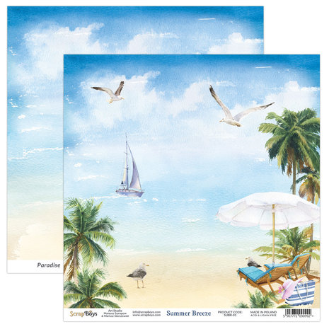 ScrapBoys Summer Breeze 12x12 Inch Paper Set (SUBR-08) ScrapBoys Summer Breeze 12x12 Inch Paper Set (SUBR-08)