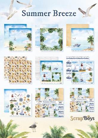 ScrapBoys Summer Breeze 12x12 Inch Paper Set (SUBR-08) ScrapBoys Summer Breeze 12x12 Inch Paper Set (SUBR-08)