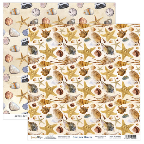 ScrapBoys Summer Breeze 12x12 Inch Paper Set (SUBR-08) ScrapBoys Summer Breeze 12x12 Inch Paper Set (SUBR-08)