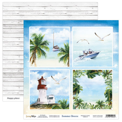 ScrapBoys Summer Breeze 12x12 Inch Paper Set (SUBR-08) ScrapBoys Summer Breeze 12x12 Inch Paper Set (SUBR-08)