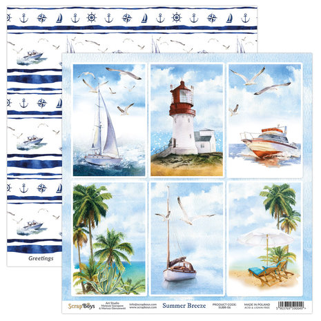 ScrapBoys Summer Breeze 12x12 Inch Paper Set (SUBR-08) ScrapBoys Summer Breeze 12x12 Inch Paper Set (SUBR-08)