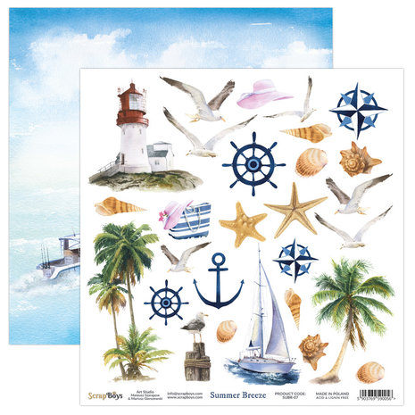 ScrapBoys Summer Breeze 12x12 Inch Paper Set (SUBR-08) ScrapBoys Summer Breeze 12x12 Inch Paper Set (SUBR-08)