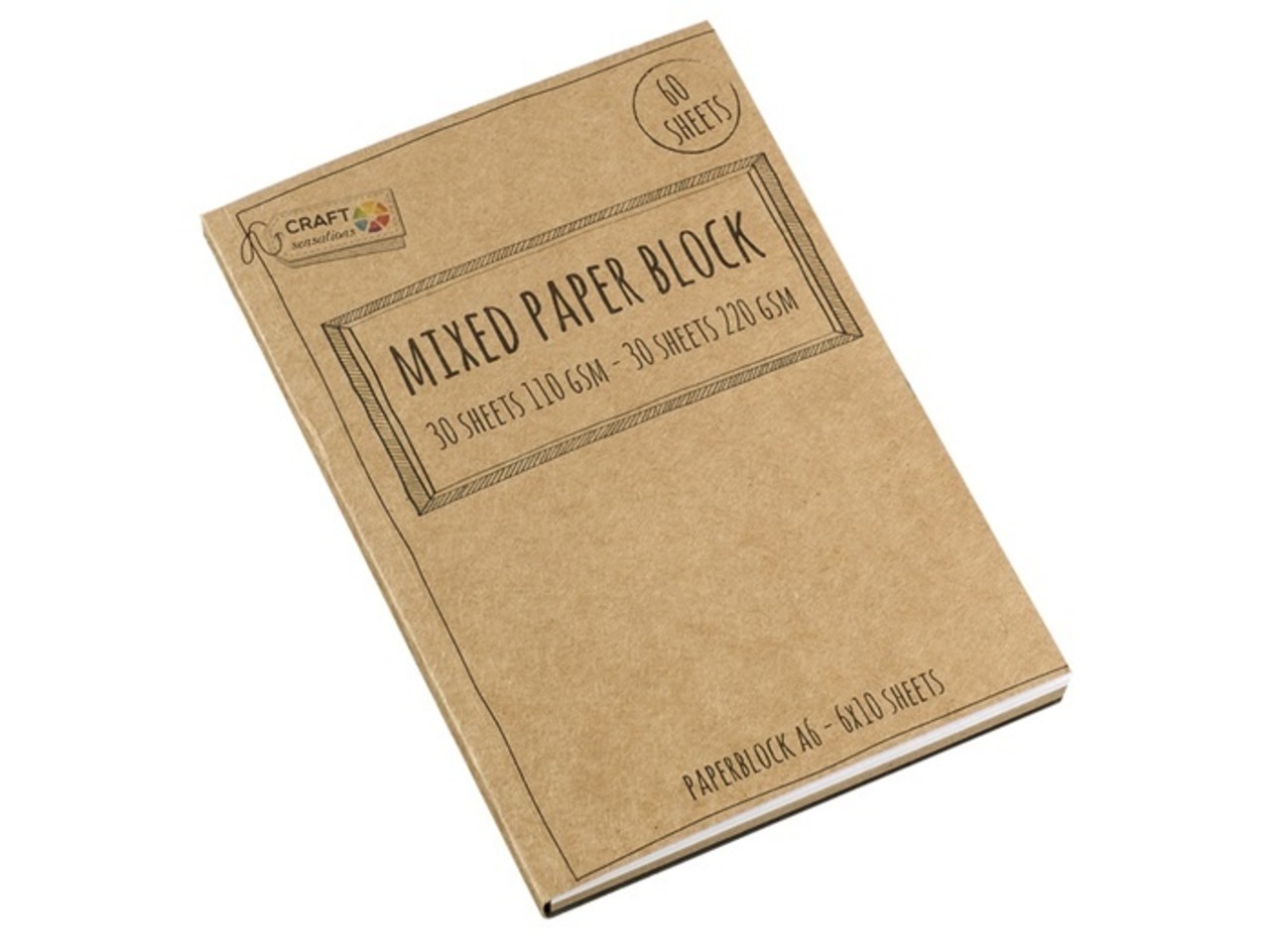 Craft Sensations Mixed Paper Block A6 110/220 Grams (CR0819/GE)