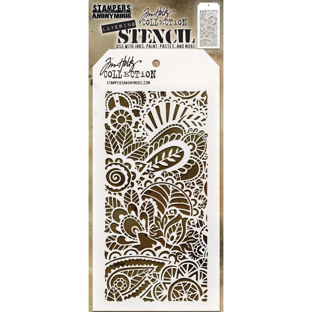 Stampers Anonymous Tim Holtz Doodle Art 1 Layered Layering Stencil (THS141)