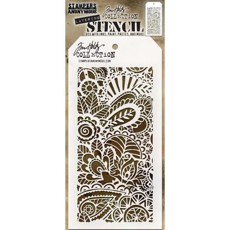 Stampers Anonymous Tim Holtz Doodle Art 1 Layered Layering Stencil (THS141)