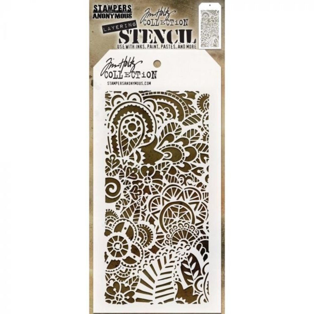 Stampers Anonymous Tim Holtz Doodle Art 2 Layered Layering Stencil (THS142) Stampers Anonymous Tim Holtz Doodle Art 2 Layered Layering Stencil (THS142)
