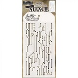 Stampers Anonymous Tim Holtz Circuit Layered Layering Stencil (THS146)