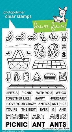 Lawn Fawn Crazy Antics Clear Stamps (LF2336)