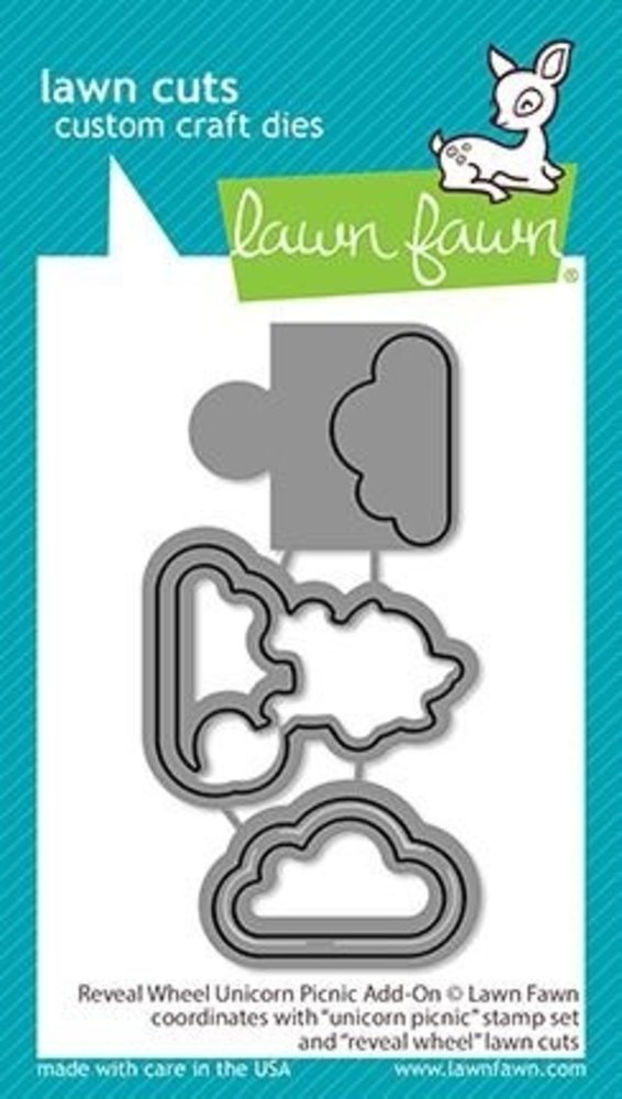 Lawn Fawn Reveal Wheel Unicorn Picnic Add-On Dies (LF2321)
