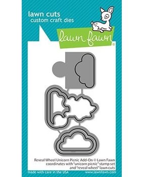 Lawn Fawn Reveal Wheel Unicorn Picnic Add-On Dies (LF2321)