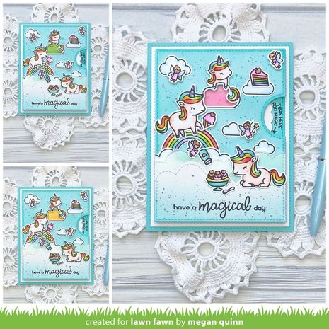 Lawn Fawn Reveal Wheel Unicorn Picnic Add-On Dies (LF2321)