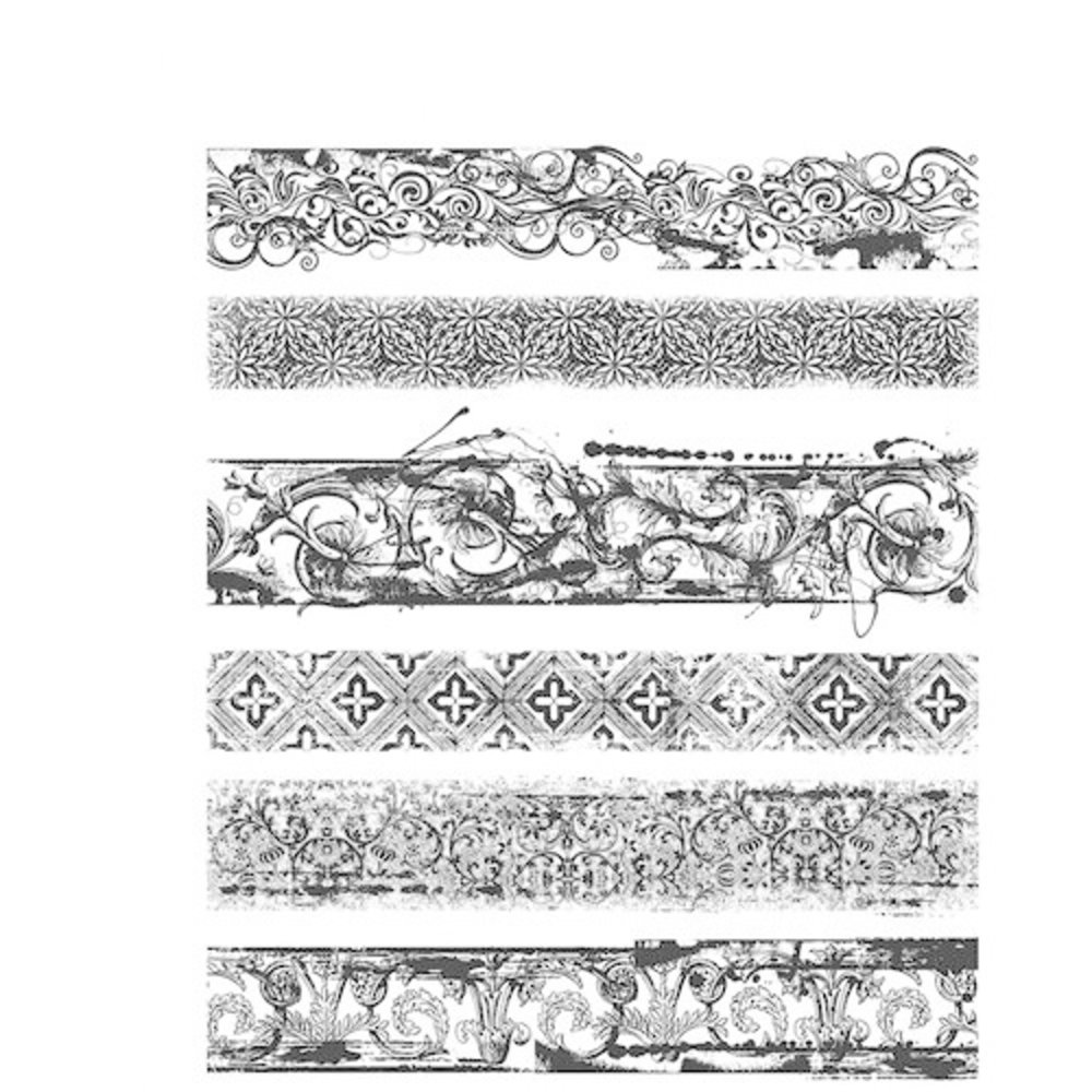 Stampers Anonymous Cling Stamps Eclectic Edges (CMS399) Stampers Anonymous Cling Stamps Eclectic Edges (CMS399)