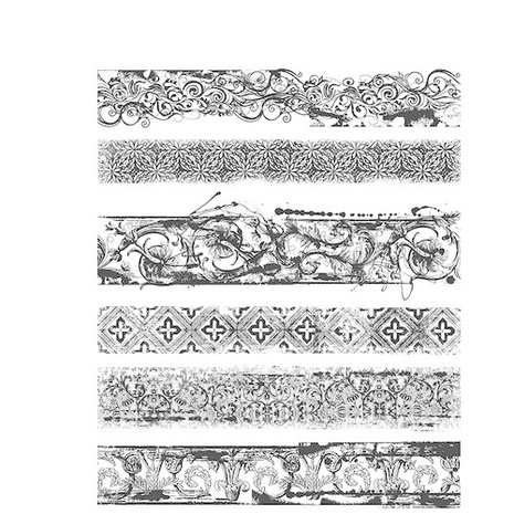 Stampers Anonymous Cling Stamps Eclectic Edges (CMS399) Stampers Anonymous Cling Stamps Eclectic Edges (CMS399)