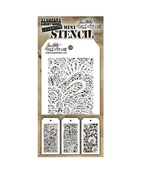 Stampers Anonymous Tim Holtz Mini Layering Stencil Set 47 (THMST047)